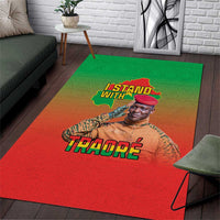 I Stand With Traore Area Rug Burkina Faso Flag Map - African Pattern