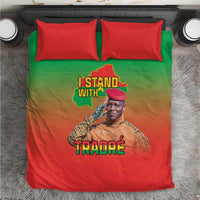 I Stand With Traore Bedding Set Burkina Faso Flag Map - African Pattern