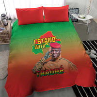 I Stand With Traore Bedding Set Burkina Faso Flag Map - African Pattern