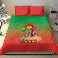 I Stand With Traore Bedding Set Burkina Faso Flag Map - African Pattern