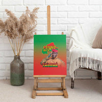 I Stand With Traore Canvas Wall Art Burkina Faso Flag Map - African Pattern