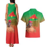 I Stand With Traore Couples Matching Tank Maxi Dress and Hawaiian Shirt Burkina Faso Flag Map - African Pattern