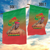 I Stand With Traore Garden Flag Burkina Faso Flag Map - African Pattern