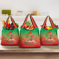 I Stand With Traore Grocery Bag Burkina Faso Flag Map - African Pattern