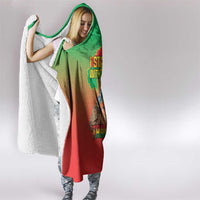 I Stand With Traore Hooded Blanket Burkina Faso Flag Map - African Pattern