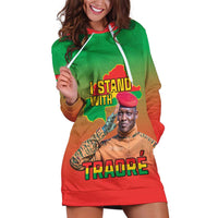 I Stand With Traore Hoodie Dress Burkina Faso Flag Map - African Pattern