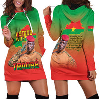 I Stand With Traore Hoodie Dress Burkina Faso Flag Map - African Pattern