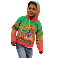 I Stand With Traore Kid Hoodie Burkina Faso Flag Map - African Pattern