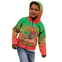 I Stand With Traore Kid Hoodie Burkina Faso Flag Map - African Pattern