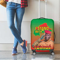I Stand With Traore Luggage Cover Burkina Faso Flag Map - African Pattern