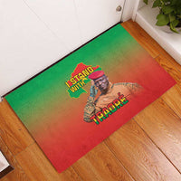 I Stand With Traore Rubber Doormat Burkina Faso Flag Map - African Pattern