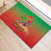 I Stand With Traore Rubber Doormat Burkina Faso Flag Map - African Pattern