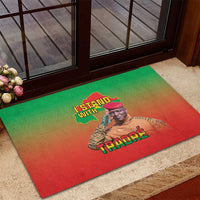 I Stand With Traore Rubber Doormat Burkina Faso Flag Map - African Pattern