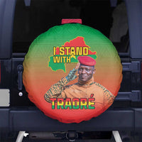 I Stand With Traore Spare Tire Cover Burkina Faso Flag Map - African Pattern
