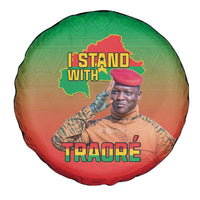 I Stand With Traore Spare Tire Cover Burkina Faso Flag Map - African Pattern
