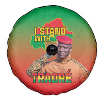 I Stand With Traore Spare Tire Cover Burkina Faso Flag Map - African Pattern