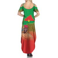 I Stand With Traore Summer Maxi Dress Burkina Faso Flag Map - African Pattern