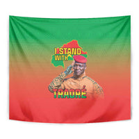 I Stand With Traore Tapestry Burkina Faso Flag Map - African Pattern
