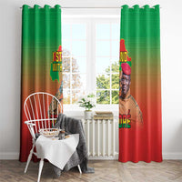 I Stand With Traore Window Curtain Burkina Faso Flag Map - African Pattern