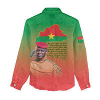 I Stand With Traore Women Casual Shirt Burkina Faso Flag Map - African Pattern
