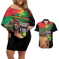 Traore Burkina Faso Couples Matching Off Shoulder Short Dress and Hawaiian Shirt A Bas La France - Afrique