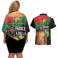 Traore Burkina Faso Couples Matching Off Shoulder Short Dress and Hawaiian Shirt A Bas La France - Afrique