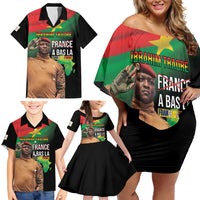 Traore Burkina Faso Family Matching Off Shoulder Short Dress and Hawaiian Shirt A Bas La France - Afrique
