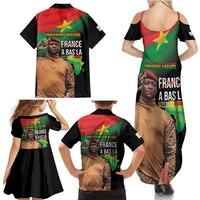 Traore Burkina Faso Family Matching Summer Maxi Dress and Hawaiian Shirt A Bas La France - Afrique