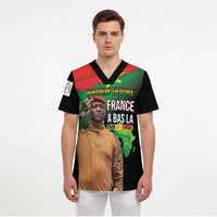 Traore Burkina Faso Scrub Top A Bas La France - Afrique - Wonder Print Shop