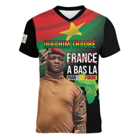 Traore Burkina Faso Women V-Neck T-Shirt A Bas La France - Afrique