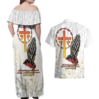 Angola All Souls Day Couples Matching Off Shoulder Maxi Dress and Hawaiian Shirt Together in Remembrance - Wonder Print Shop