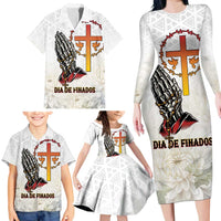 Angola All Souls Day Family Matching Long Sleeve Bodycon Dress and Hawaiian Shirt Together in Remembrance - Wonder Print Shop