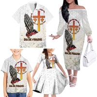 Angola All Souls Day Family Matching Off The Shoulder Long Sleeve Dress and Hawaiian Shirt Together in Remembrance - Wonder Print Shop