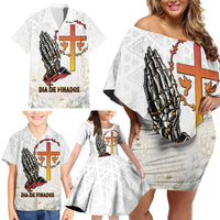 Angola All Souls Day Family Matching Off Shoulder Short Dress and Hawaiian Shirt Together in Remembrance - Wonder Print Shop