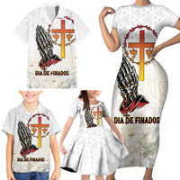 Angola All Souls Day Family Matching Short Sleeve Bodycon Dress and Hawaiian Shirt Together in Remembrance - Wonder Print Shop