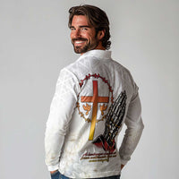 Angola All Souls Day Long Sleeve Polo Shirt Together in Remembrance - Wonder Print Shop