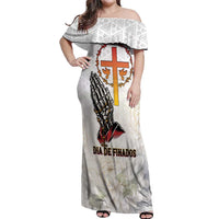 Angola All Souls Day Off Shoulder Maxi Dress Together in Remembrance - Wonder Print Shop