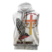 Angola All Souls Day Sleeveless Zip Hoodie Together in Remembrance - Wonder Print Shop