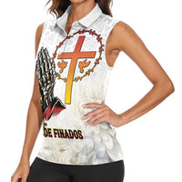 Angola All Souls Day Women Sleeveless Polo Shirt Together in Remembrance - Wonder Print Shop