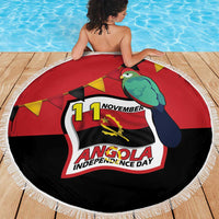 Happy Angola Beach Blanket 50 Years of Independence - Wonder Print Shop
