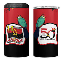 Happy Angola 4 in 1 Can Cooler Tumbler 50 Years of Independence - Wonder Print Shop