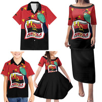 Happy Angola Family Matching Puletasi and Hawaiian Shirt 50 Years of Independence - Wonder Print Shop