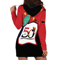 Happy Angola Hoodie Dress 50 Years of Independence - Wonder Print Shop