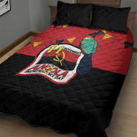 Happy Angola Quilt Bed Set 50 Years of Independence - Wonder Print Shop