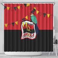 Happy Angola Shower Curtain 50 Years of Independence - Wonder Print Shop