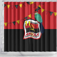 Happy Angola Shower Curtain 50 Years of Independence - Wonder Print Shop