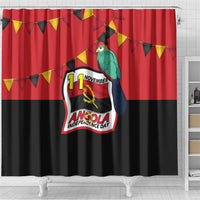 Happy Angola Shower Curtain 50 Years of Independence - Wonder Print Shop
