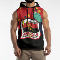 Happy Angola Sleeveless Hoodie 50 Years of Independence - Wonder Print Shop