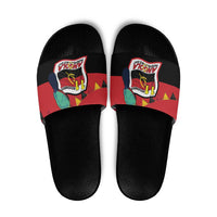 Happy Angola Slide Sandals 50 Years of Independence - Wonder Print Shop