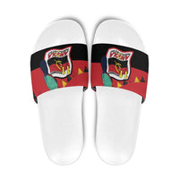 Happy Angola Slide Sandals 50 Years of Independence - Wonder Print Shop